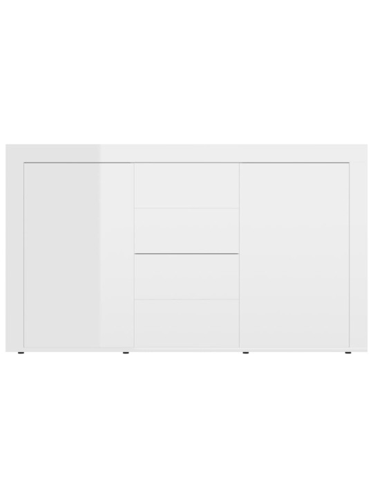 Kumode, spīdīgi balta, 120x36x69 cm, inženierijas koks