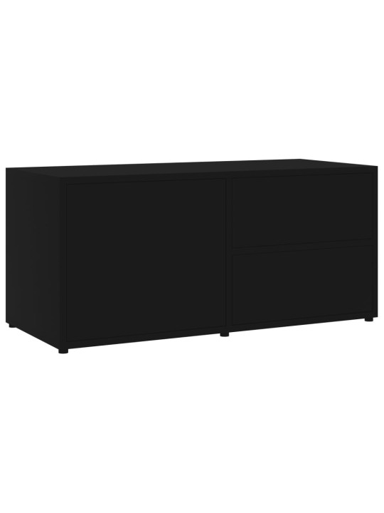 Tv skapītis, melns, 80x34x36 cm, inženierijas koks