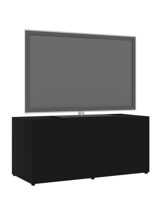 Tv skapītis, melns, 80x34x36 cm, inženierijas koks