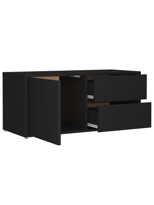 Tv skapītis, melns, 80x34x36 cm, inženierijas koks