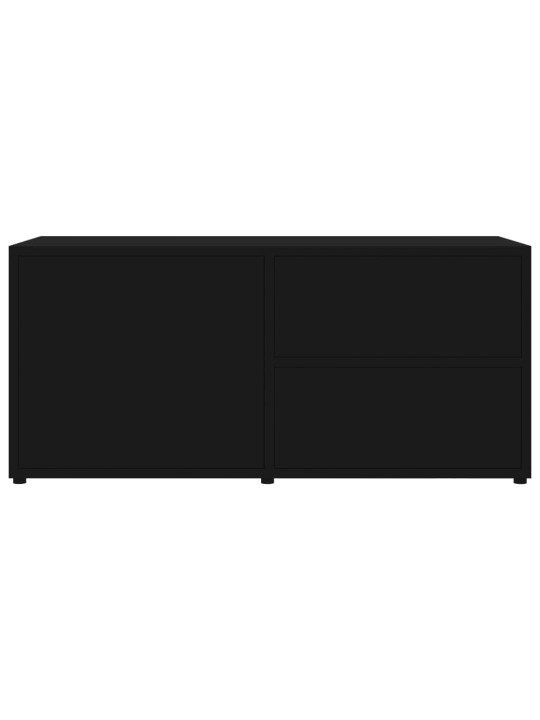 Tv skapītis, melns, 80x34x36 cm, inženierijas koks