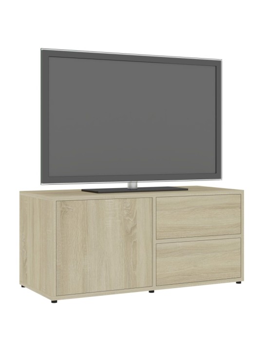 Tv skapītis, ozolkoka krāsa, 80x34x36 cm, inženierijas koks