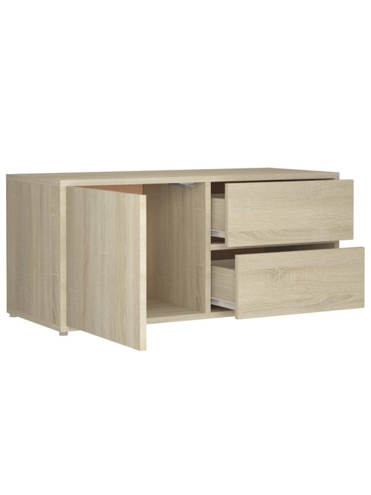 Tv skapītis, ozolkoka krāsa, 80x34x36 cm, inženierijas koks
