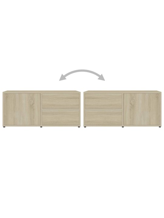 Tv skapītis, ozolkoka krāsa, 80x34x36 cm, inženierijas koks