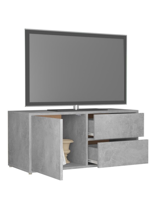 Tv skapītis, betonpelēks, 80x34x36 cm, inženierijas koks