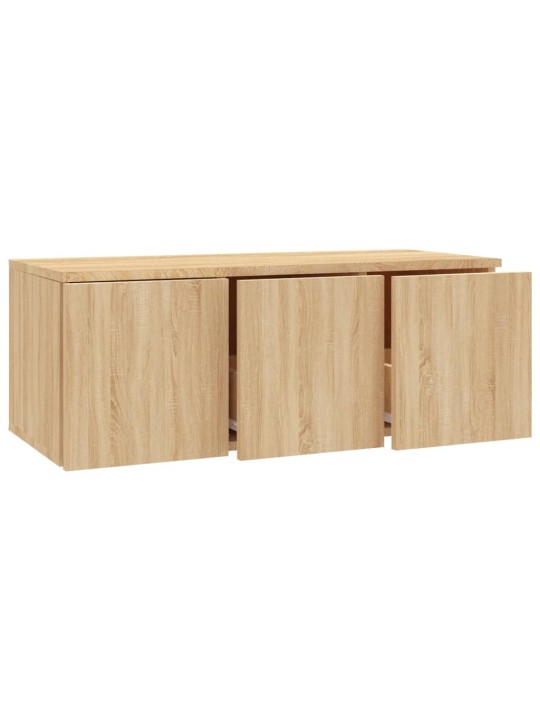 Tv skapītis, ozolkoka krāsa, 80x34x30 cm, inženierijas koks