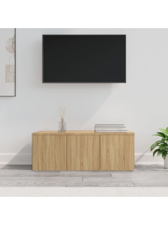 Tv skapītis, ozolkoka krāsa, 80x34x30 cm, inženierijas koks