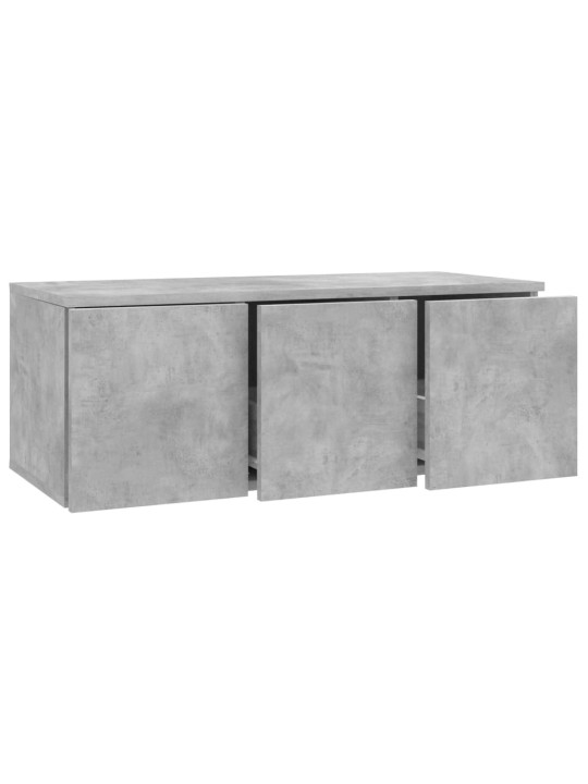 Tv skapītis, betonpelēks, 80x34x30 cm, inženierijas koks