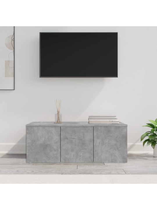 Tv skapītis, betonpelēks, 80x34x30 cm, inženierijas koks