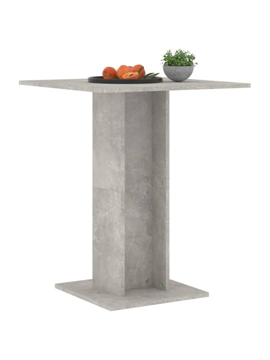 Bistro galds, betonpelēks, 60x60x75 cm, inženierijas koks