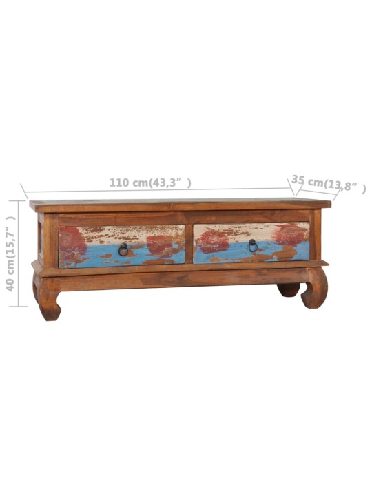 Tv skapītis, 110x35x40 cm, pārstrādāts tīkkoks