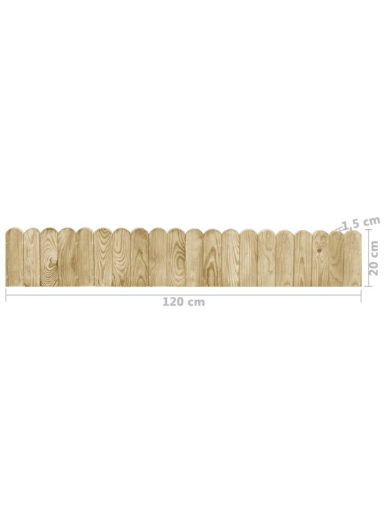 Dārza apmales, 2 gab., 120 cm, impregnēts priedes koks