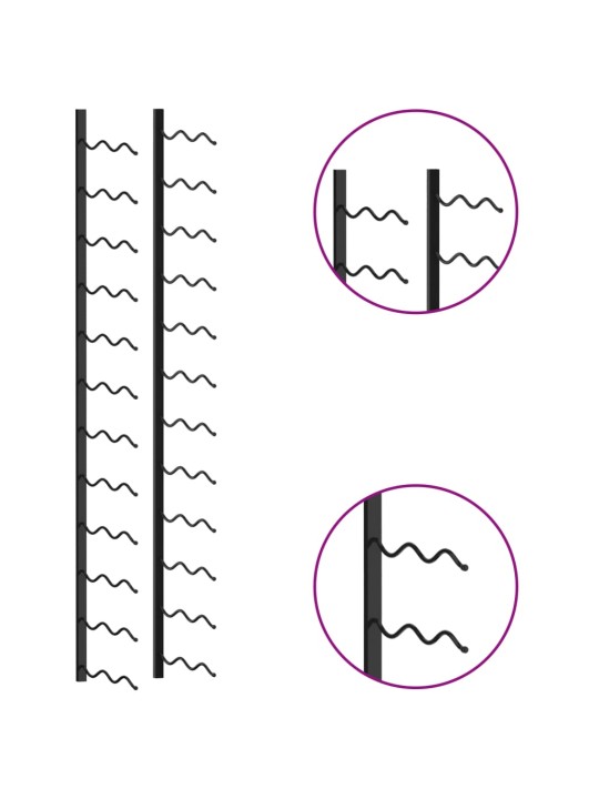 Sienas vīna pudeļu plaukts 24 pudelēm, melna dzelzs