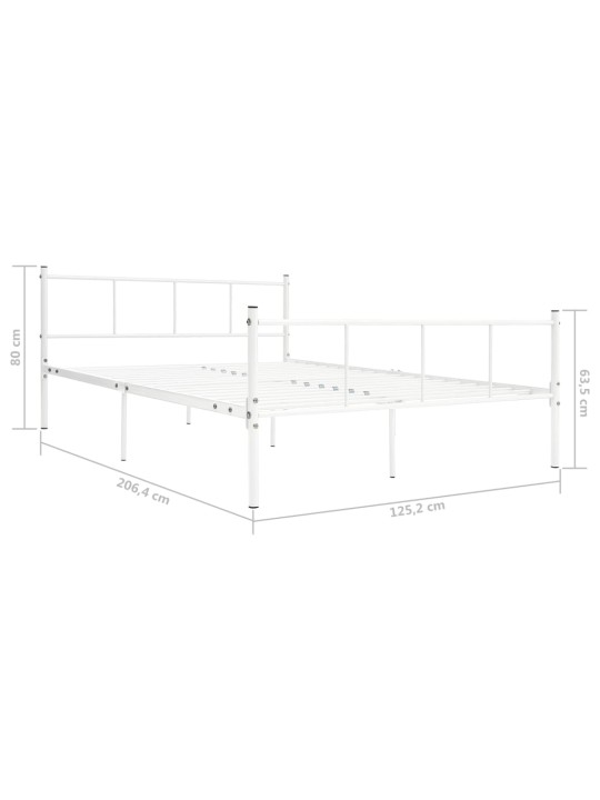 Gultas rāmis, balts metāls, 120x200 cm
