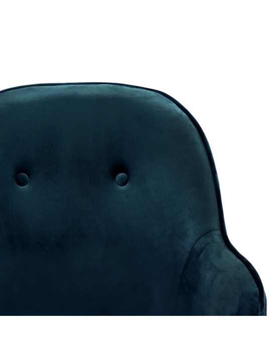 Šūpuļkrēsls, zils samts