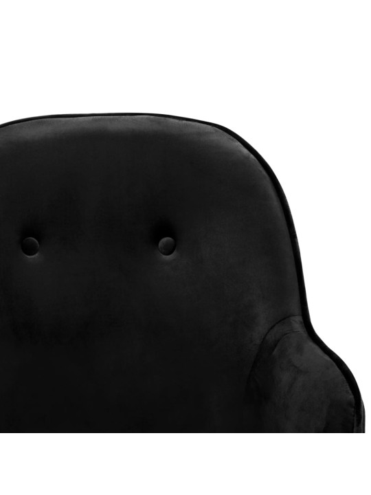Šūpuļkrēsls, melns samts
