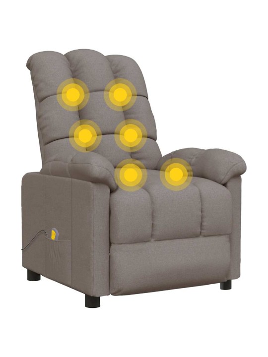 Masāžas krēsls, pelēkbrūns audums
