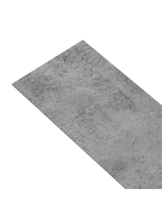 Grīdas dēļi, pašlīmējoši, 5,02 m², 2 mm, cementa brūns pvc