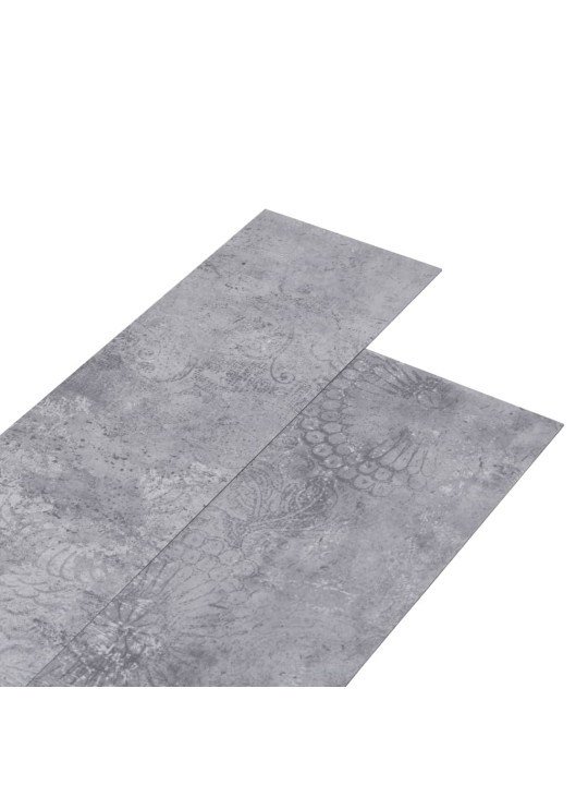 Grīdas dēļi, 5,26 m², 2 mm, cementa pelēki, pvc