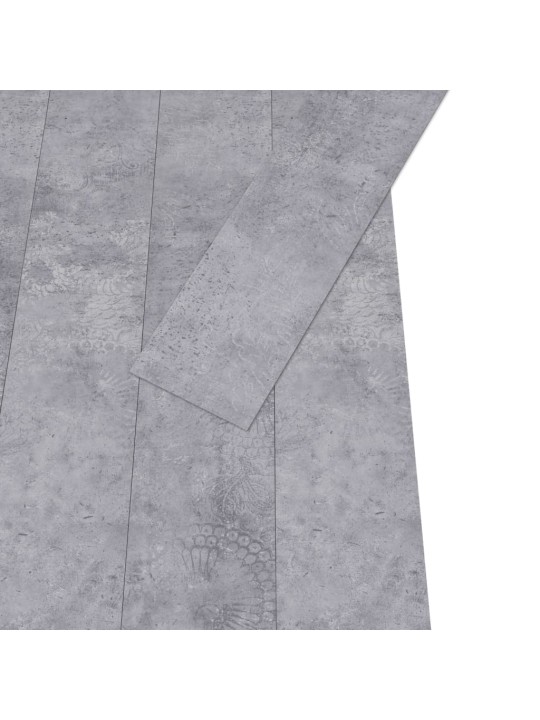 Grīdas dēļi, 5,26 m², 2 mm, cementa pelēki, pvc
