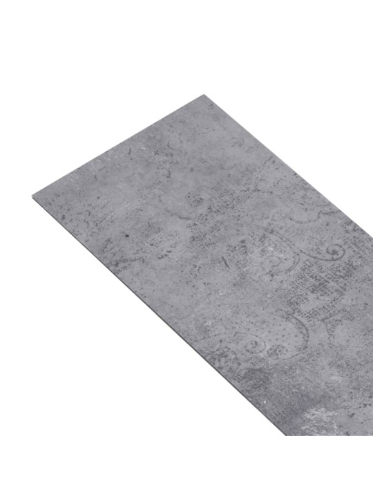 Grīdas dēļi, 5,26 m², 2 mm, cementa pelēki, pvc