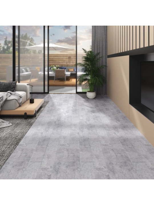 Grīdas dēļi, 5,26 m², 2 mm, cementa pelēki, pvc