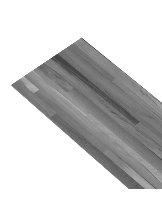 Grīdas dēļi, 5,26 m², 2 mm, svītraini pelēki, pvc
