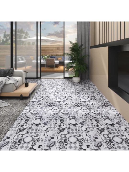 Grīdas dēļi, 5,26 m², 2 mm, pelēks raksts, pvc