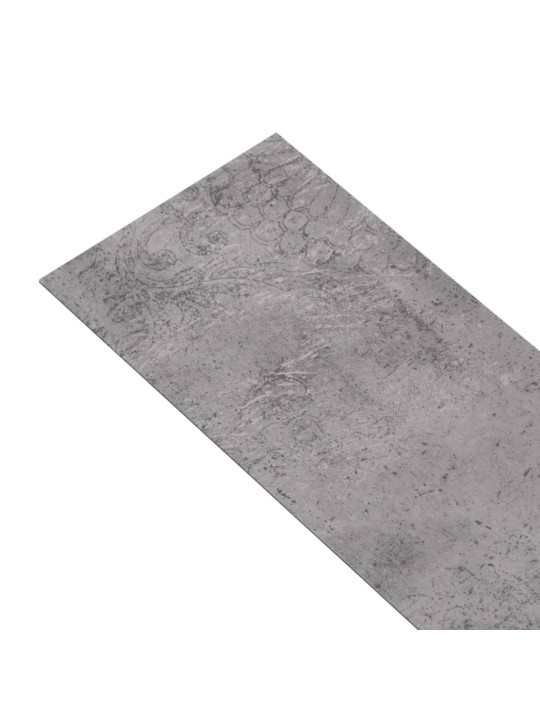 Grīdas dēļi, pašlīmējoši, 4,46 m², 3 mm, betona brūns pvc