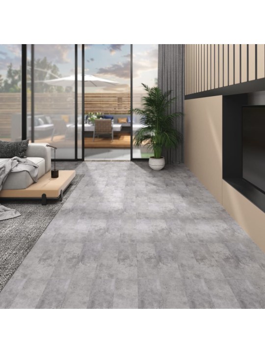 Grīdas dēļi, pašlīmējoši, 4,46 m², 3 mm, betona brūns pvc