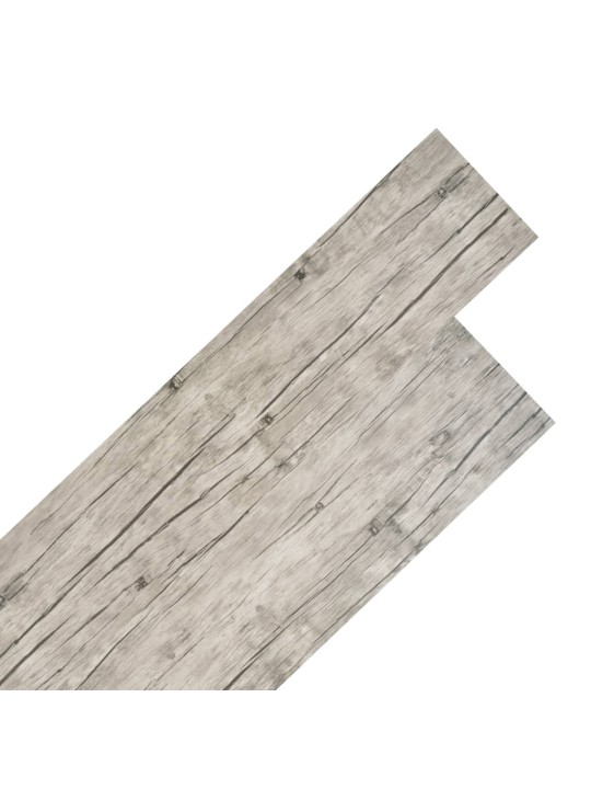 Grīdas dēļi, 4,46 m², 3 mm, gaiši pelēks pvc