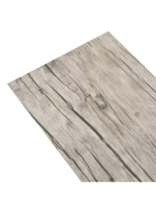 Grīdas dēļi, 4,46 m², 3 mm, gaiši pelēks pvc
