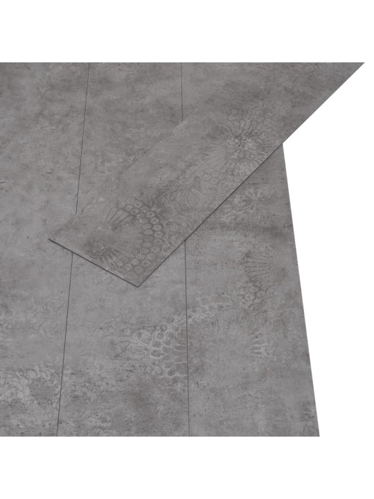 Grīdas dēļi, pašlīmējoši, 5,02 m², 2 mm, betona pelēks pvc