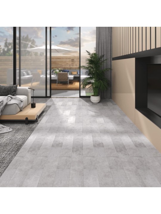 Grīdas dēļi, pašlīmējoši, 5,02 m², 2 mm, zemes pelēks pvc