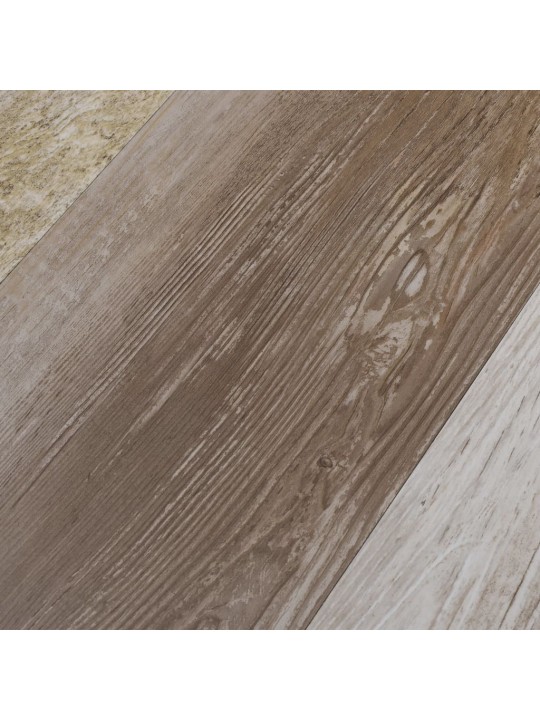 Grīdas dēļi, pašlīmējoši, 5,02 m², 2 mm, izbalējuša koka pvc