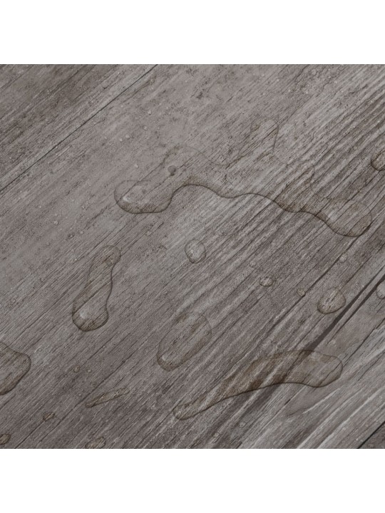 Grīdas dēļi, pašlīmējoši, 5,02 m², 2 mm, matēta, brūna koka pvc