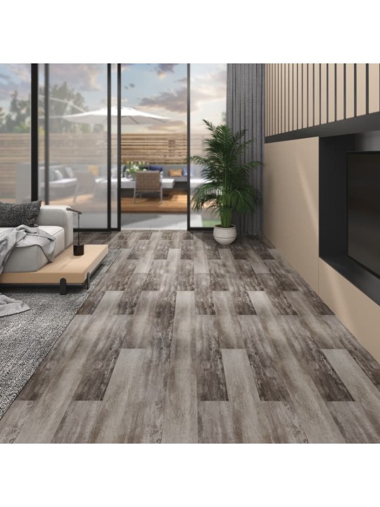Grīdas dēļi, pašlīmējoši, 5,02 m², 2 mm, matēta, brūna koka pvc