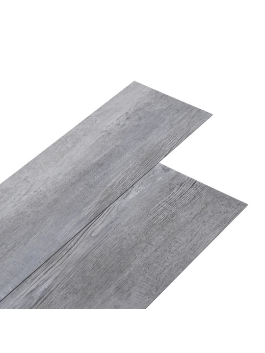 Grīdas dēļi, pašlīmējoši, 5,02 m², 2mm, matēts pelēka koka pvc