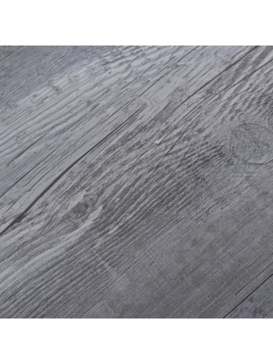 Grīdas dēļi, pašlīmējoši, 5,02 m², 2mm, matēts pelēka koka pvc