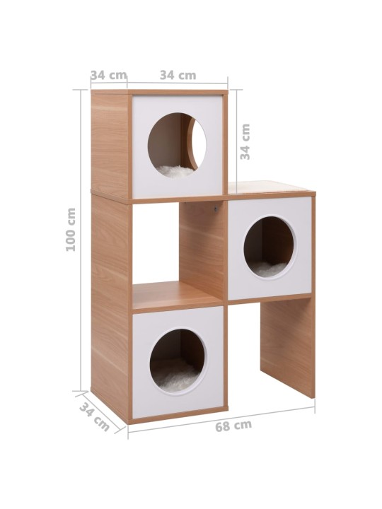 Kaķu māja ar sizala paklāju nagu asināšanai, 100 cm