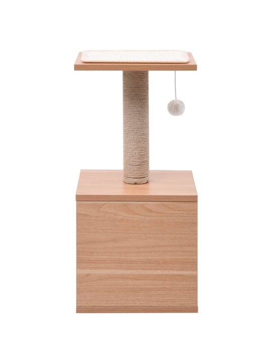 Kaķu māja ar sizala paklāju nagu asināšanai, 62 cm