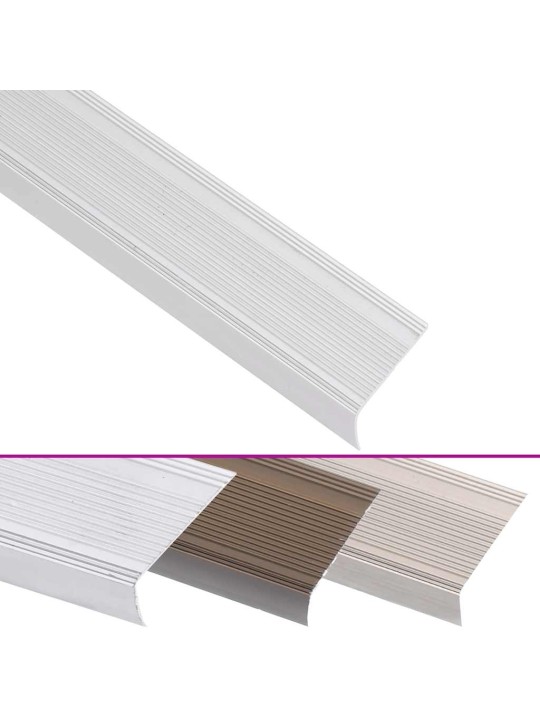 Kāpņu profili, 15 gb., l forma, 90 cm, sudraba krāsas alumīnijs