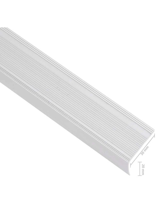 Kāpņu profili, 15 gb., l forma, 90 cm, sudraba krāsas alumīnijs
