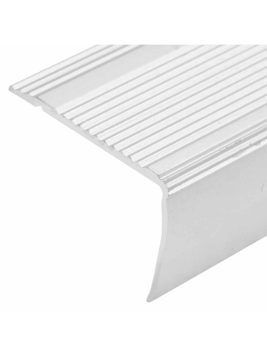 Kāpņu profili, 5 gab., l forma, 90 cm, sudraba krāsas alumīnijs