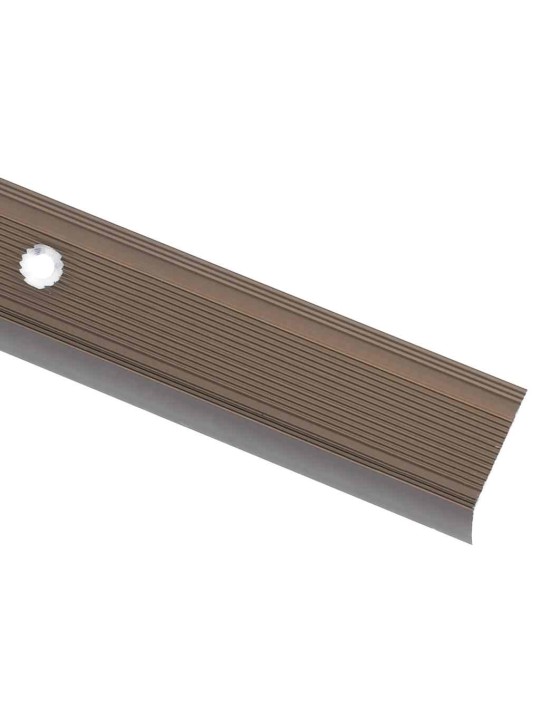 Kāpņu profili, 5 gab., l forma, 90 cm, brūns alumīnijs