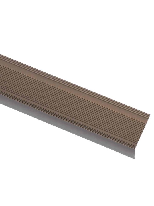 Kāpņu profili, 15 gab., l forma, 90 cm, brūns alumīnijs
