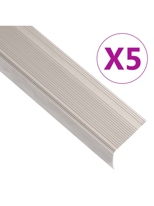 Kāpņu profili, 5 gab., l forma, 100 cm, alumīnijs