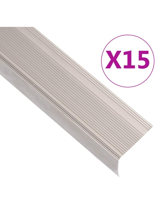 Kāpņu profili, 15 gab., l forma, 100 cm, alumīnijs