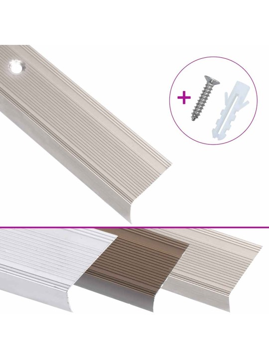 Kāpņu profili, 5 gab., l forma, 100 cm, alumīnijs