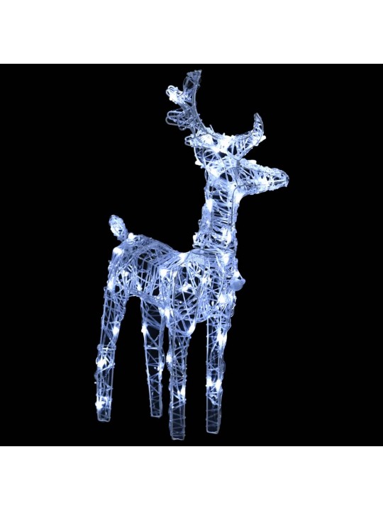 Ziemassvētku dekorācija, ziemeļbrieži, kamanas, 160 led, 130 cm